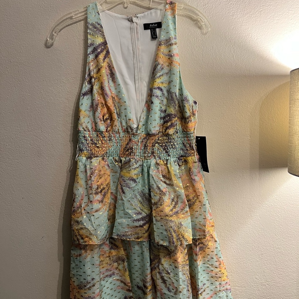 Aidan Mattox Multicolor Sleeveless Dress